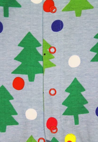 Bio - Baumwoll Baby Strampler mit Weihnachtsbaum - Druck - Toby Tiger GmbH