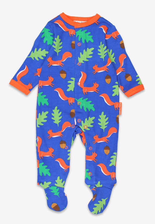 Bio-Baumwoll Baby Strampler mit Eichhörnchen-Druck