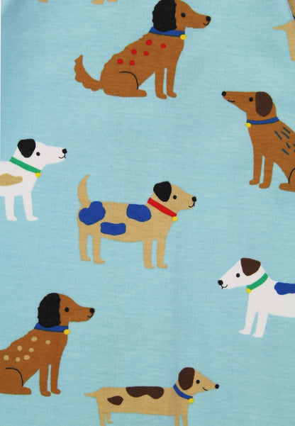 Organic Cotton Baby Sleepsuit One-Piece with Dog Print