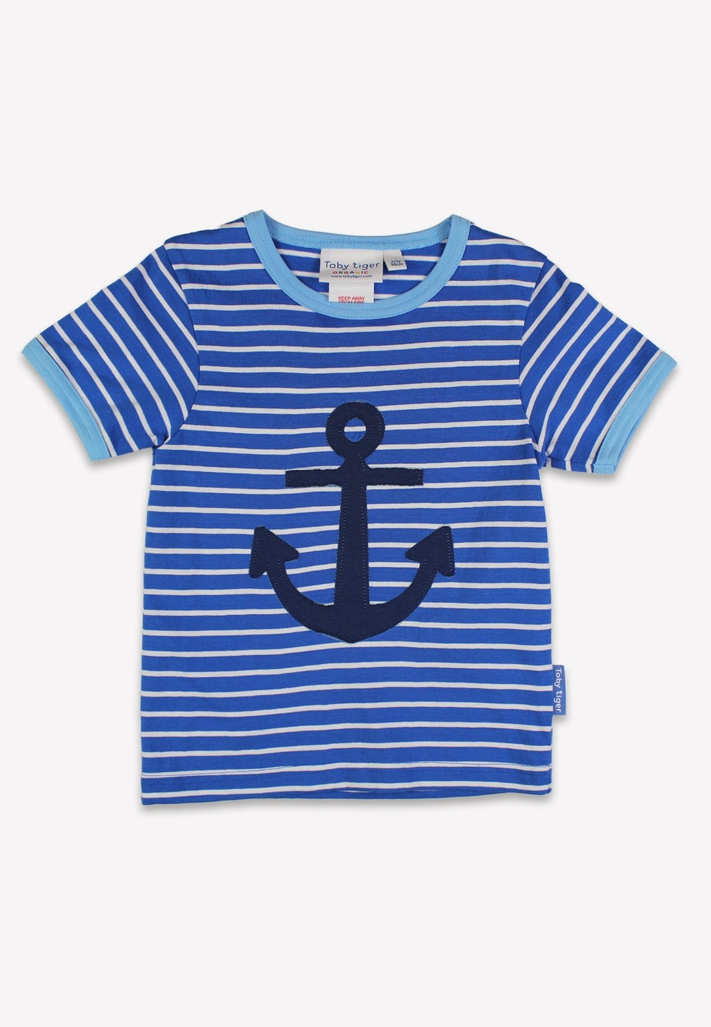 Bio - Baumwoll Kinder Shirt kurzarm mit Anker - Applikation - Toby Tiger GmbH