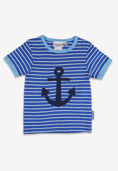 Bio - Baumwoll Kinder Shirt kurzarm mit Anker - Applikation - Toby Tiger GmbH