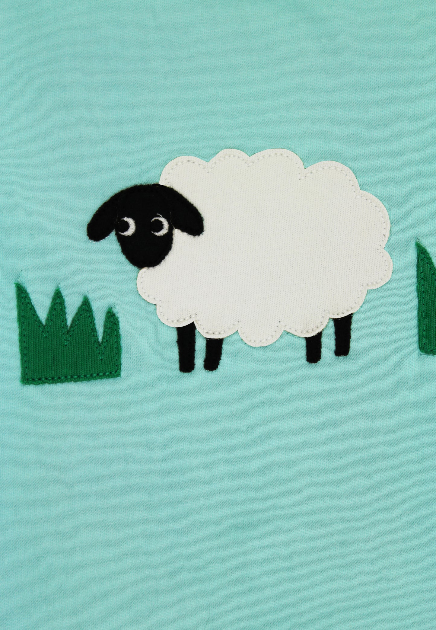 Bio-Baumwoll Kinder Shirt kurzarm mit Kuschelschaf-Applikation