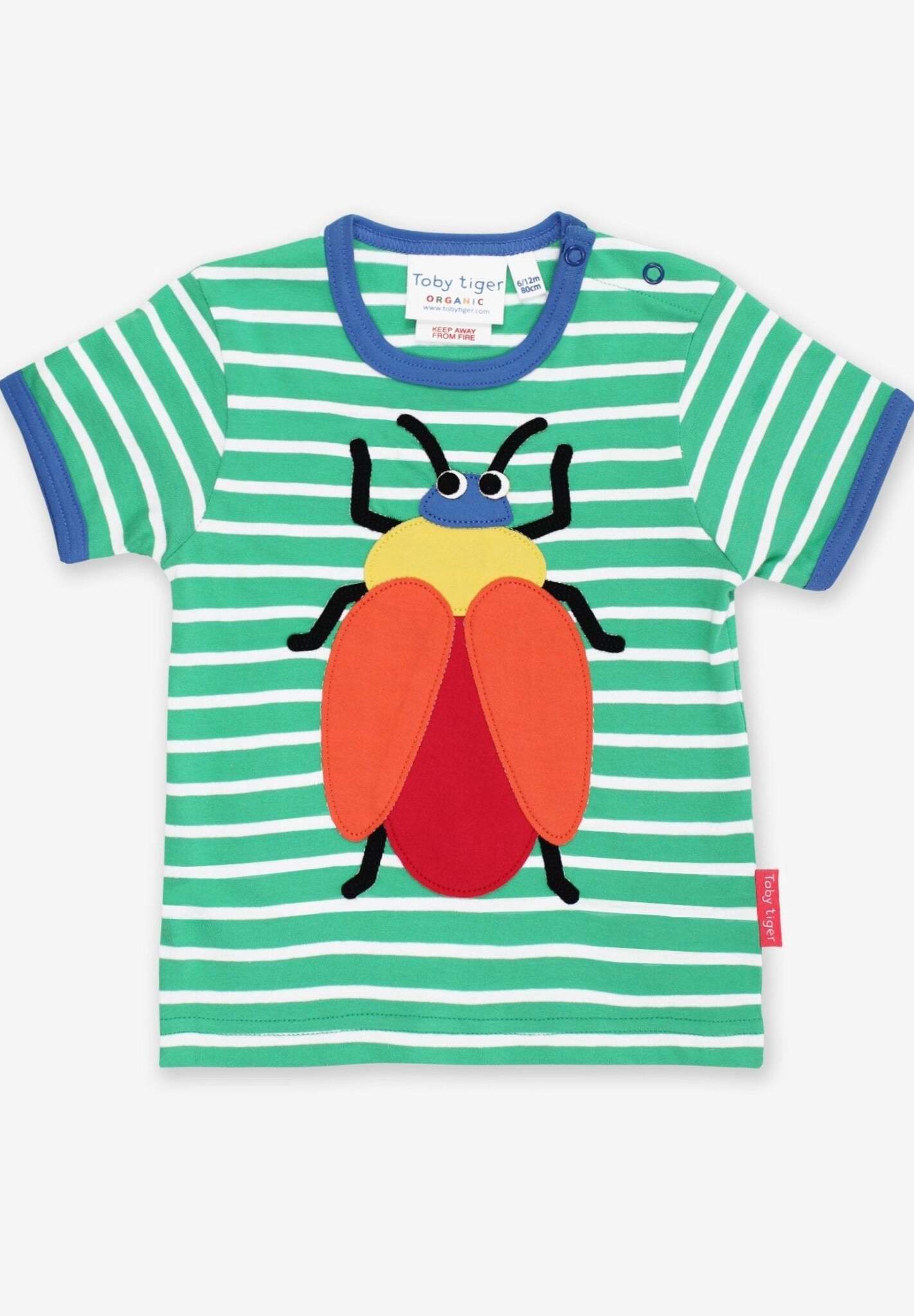 T-Shirt aus Bio Baumwolle mit Käfer Applikation - Toby Tiger GmbH