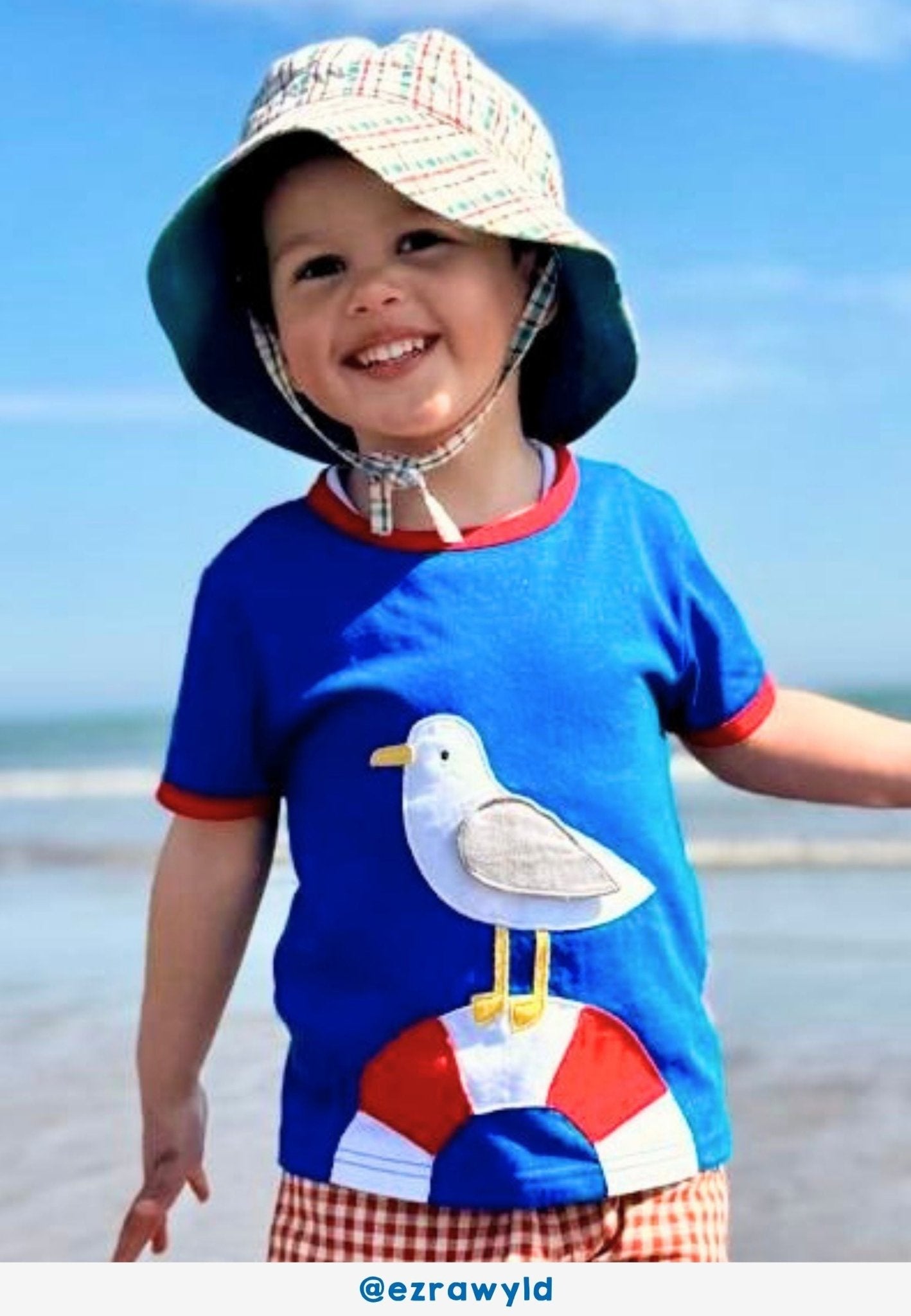 Bio - Baumwoll Kinder Shirt kurzarm mit Möwentanz - Applikation - Toby Tiger GmbH