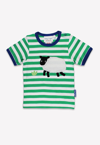 Bio-Baumwoll Kinder Shirt kurzarm mit Schaf-Applikation