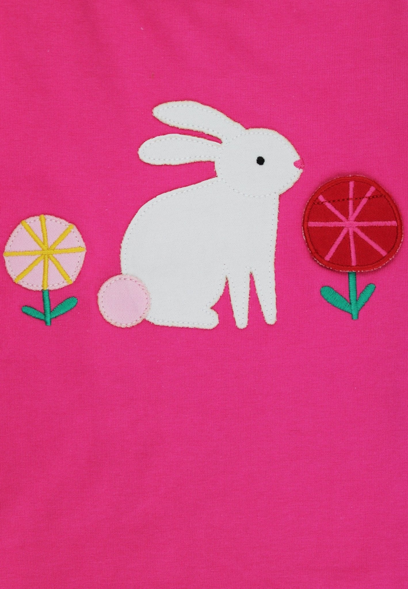 Bio - Baumwoll Kinder Shirt kurzarm mit Hasenparty - Applikation - Toby Tiger GmbH