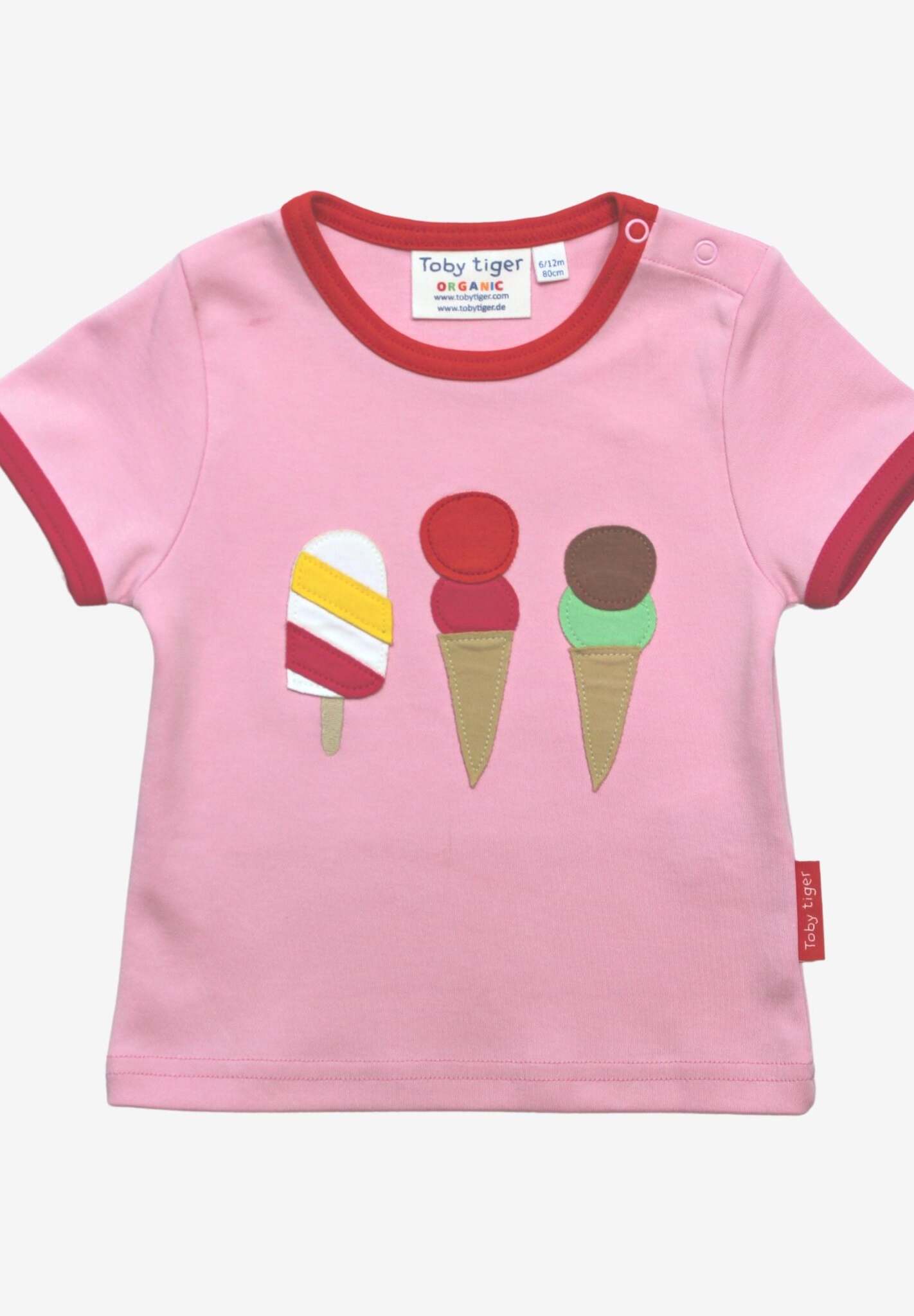 Bio Kurzarmshirt mit Eiscreme Applikationen - Toby Tiger GmbH