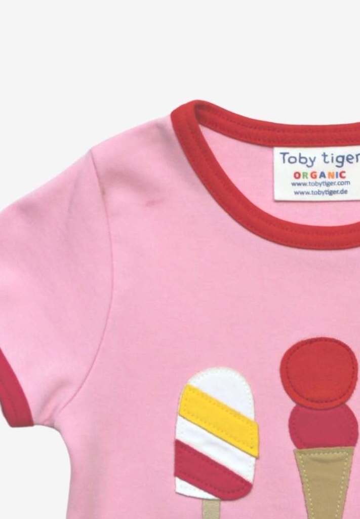 Bio Kurzarmshirt mit Eiscreme Applikationen - Toby Tiger GmbH