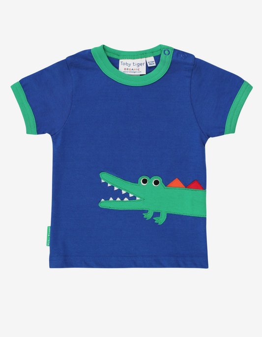 T-shirt with crocodile application