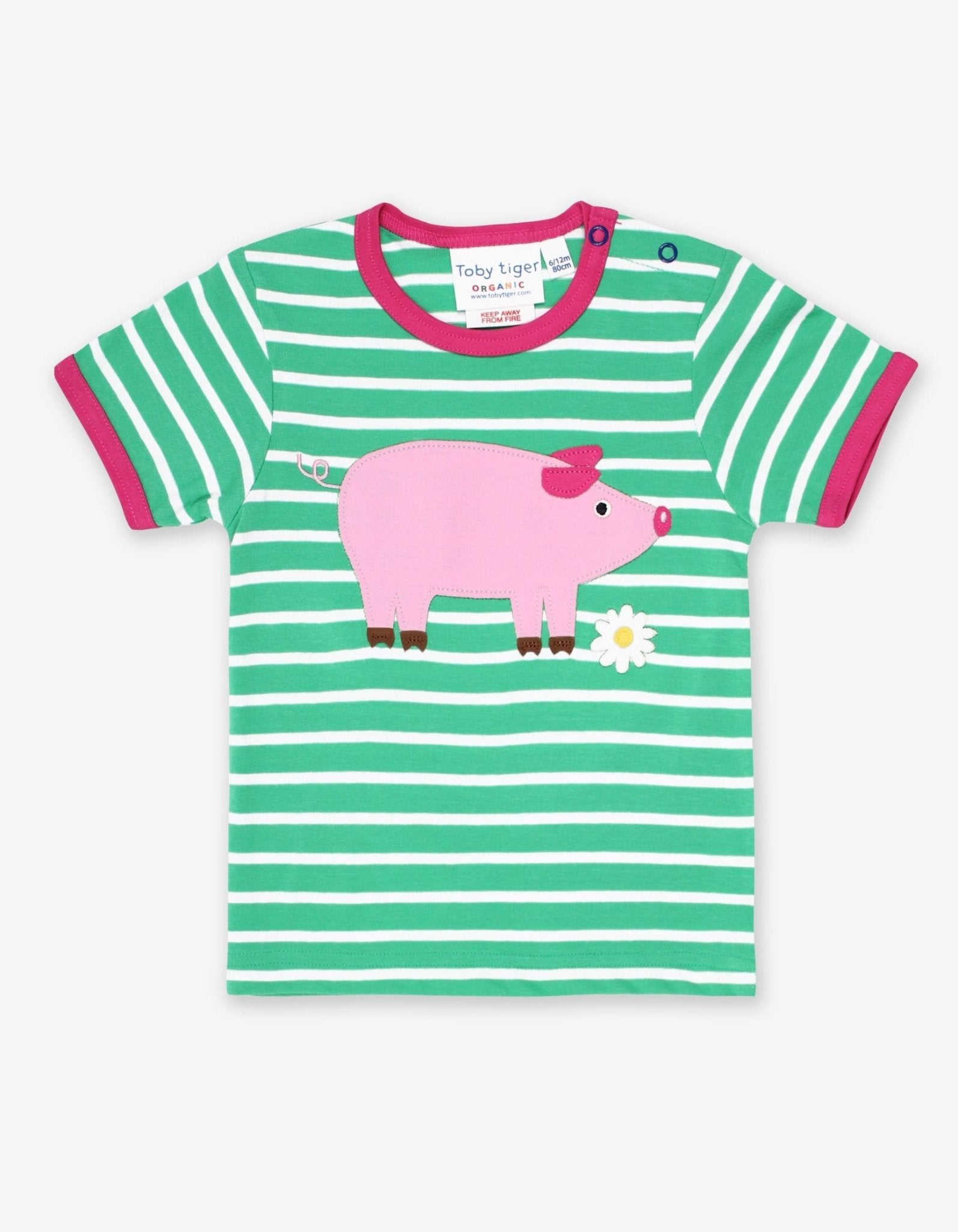 T-Shirt aus Bio Baumwolle mit Schweinchen Applikation - Toby Tiger GmbH Retail