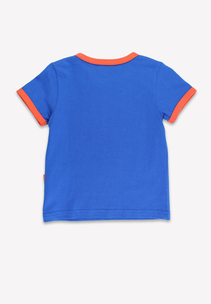 Bio-Baumwoll Kinder Shirt kurzarm mit Löwen-Applikation