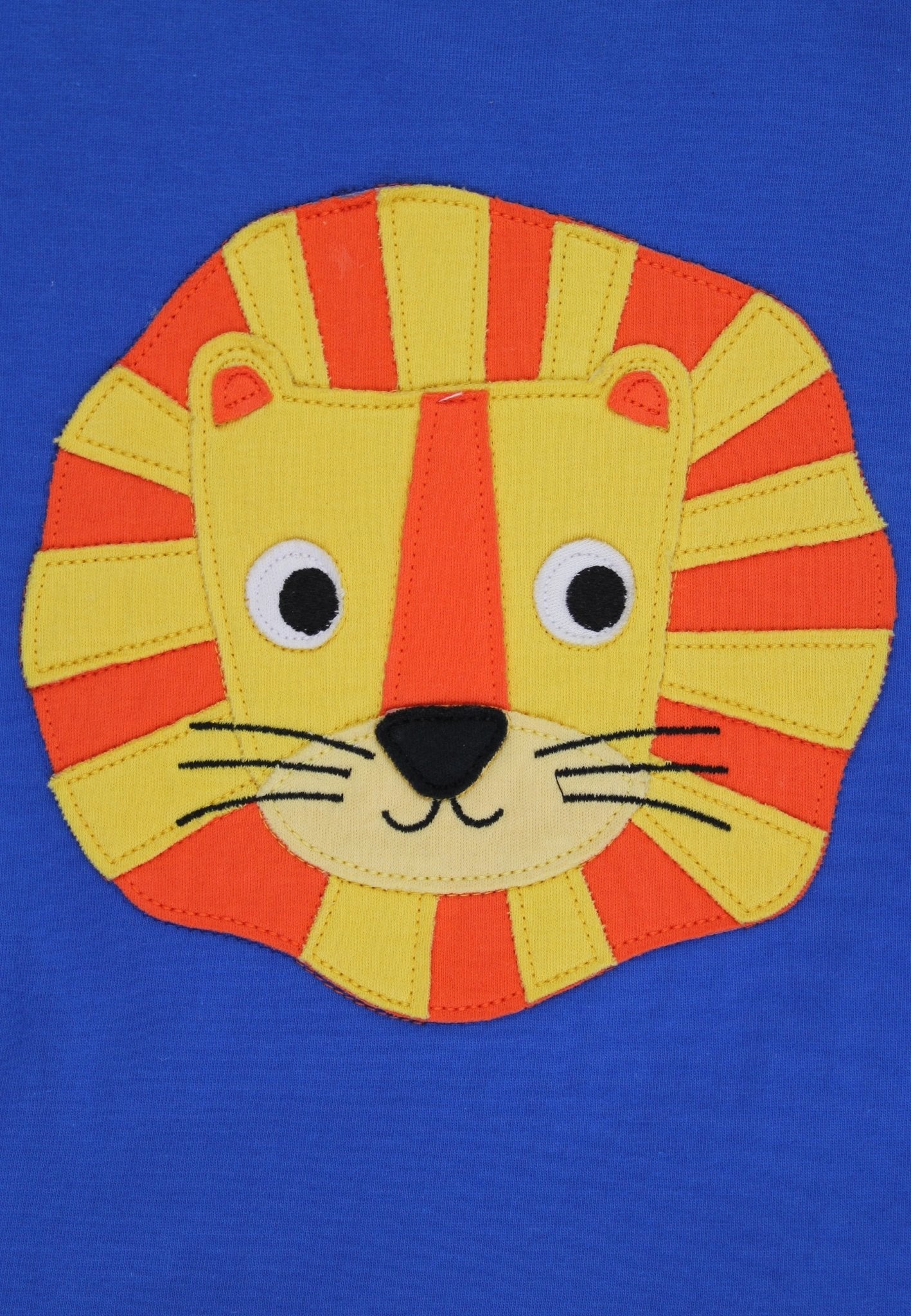 Bio - Baumwoll Kinder Shirt kurzarm mit Löwen - Applikation - Toby Tiger GmbH