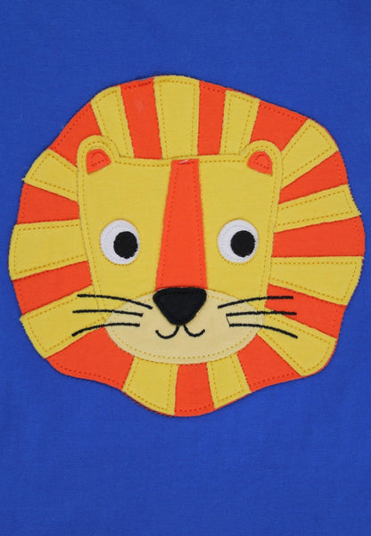 Bio - Baumwoll Kinder Shirt kurzarm mit Löwen - Applikation - Toby Tiger GmbH
