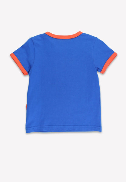 Bio - Baumwoll Kinder Shirt kurzarm mit Löwen - Applikation - Toby Tiger GmbH