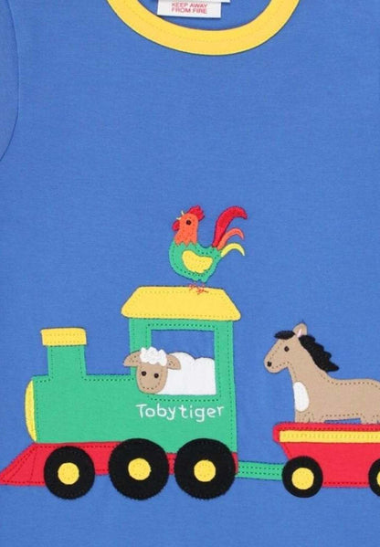 T-Shirt aus Bio Baumwolle mit Eisenbahn Applikation - Toby Tiger GmbH