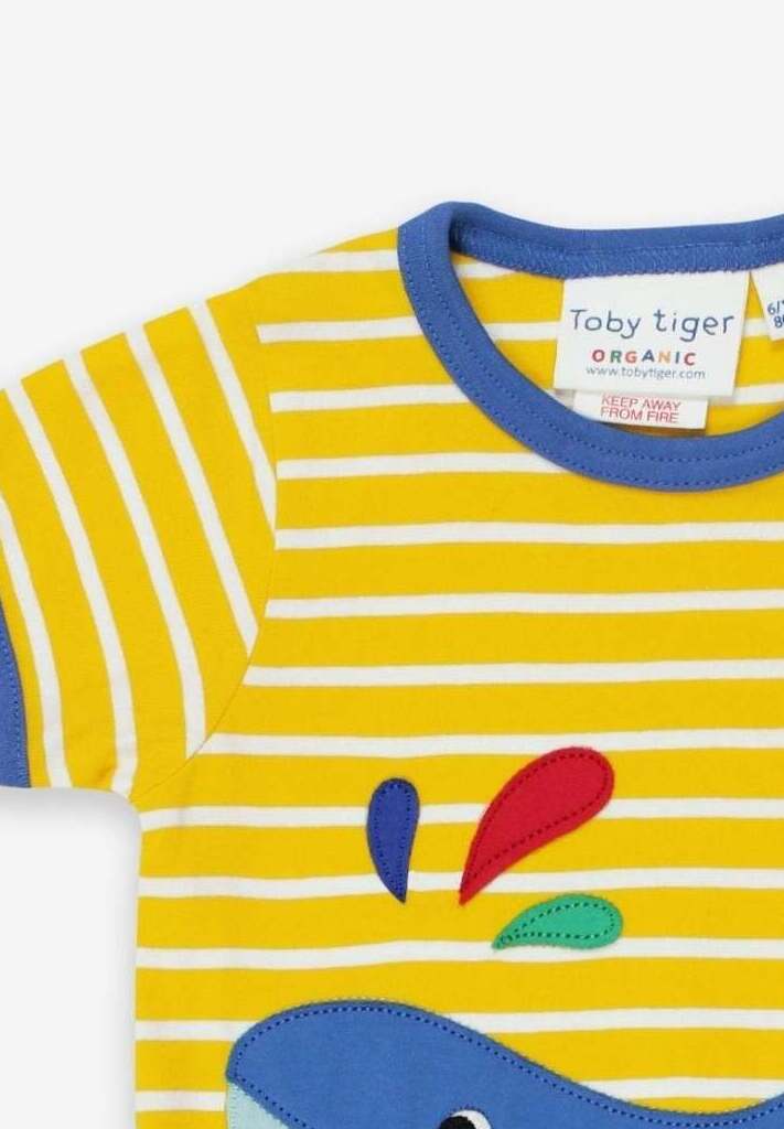 T-Shirt mit Wal - Applikation, Bio Baumwolle - Toby Tiger GmbH