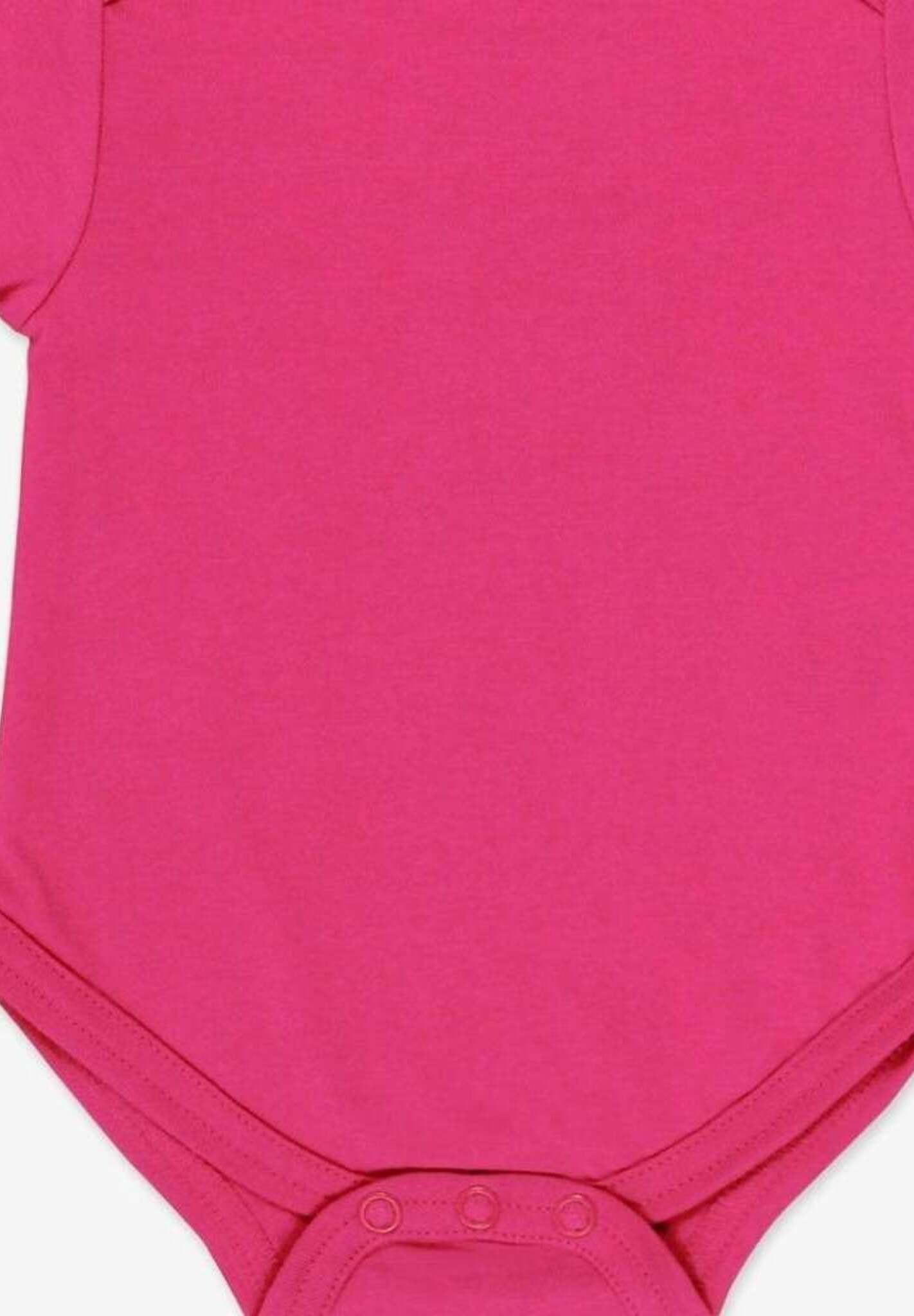 Baby Body aus Bio Baumwolle in Pink, unifarben - Toby Tiger GmbH