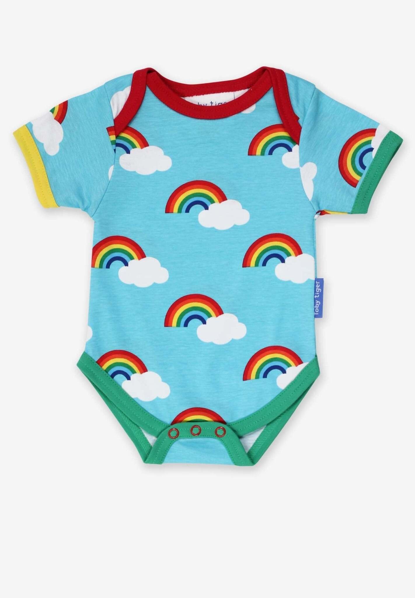 Baby Body aus Bio Baumwolle mit Regenbogen Print - Toby Tiger GmbH