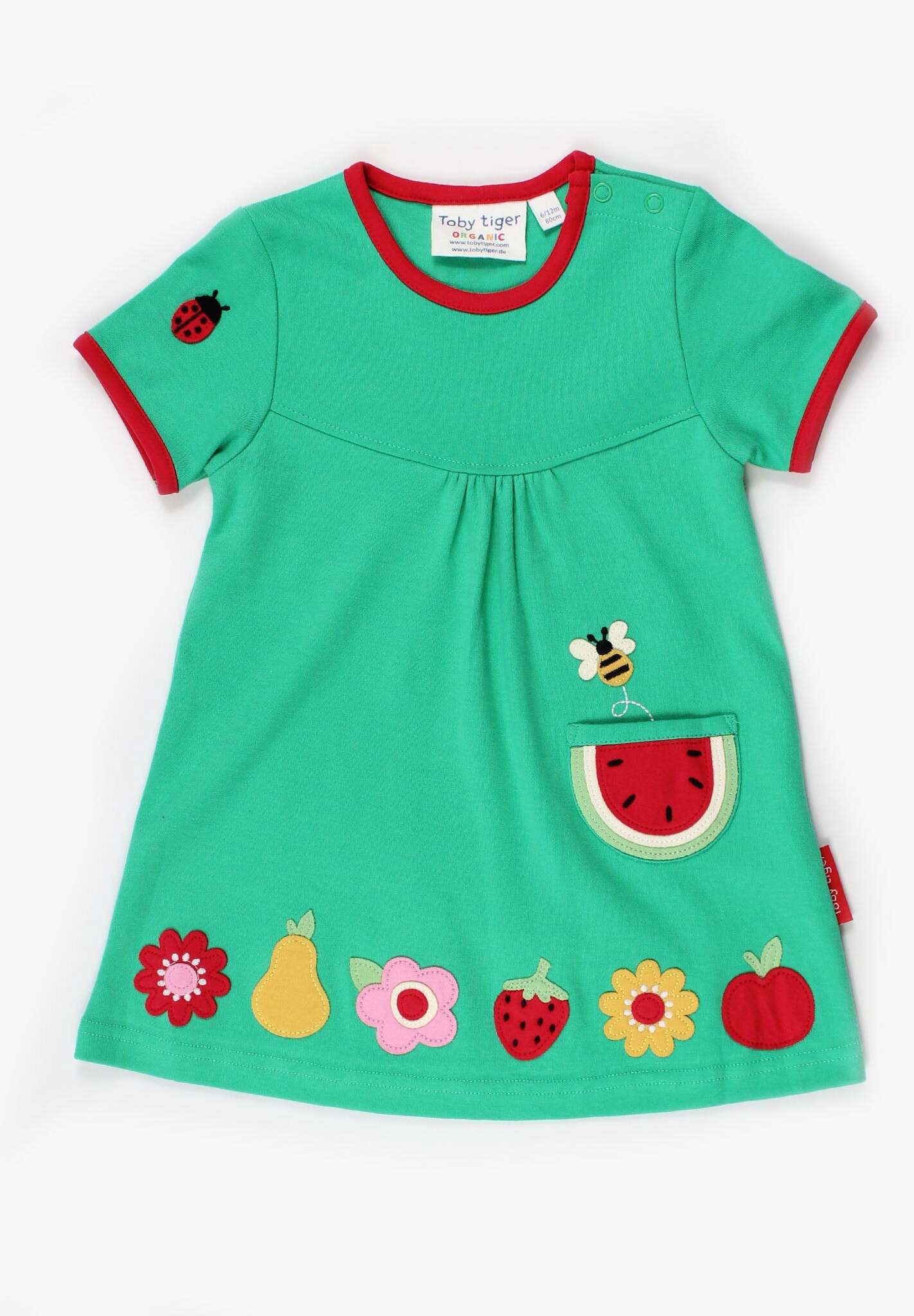 Kleid, kurze Ämel, Bio Baumwolle mit - Applikation - Toby Tiger GmbH