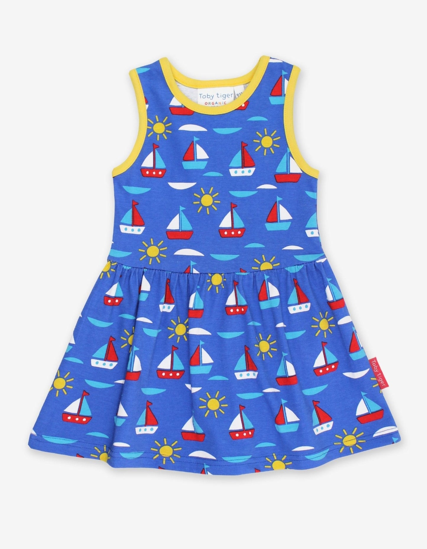 Kleid aus Bio Baumwolle mit Segelboot Print - Toby Tiger GmbH Retail