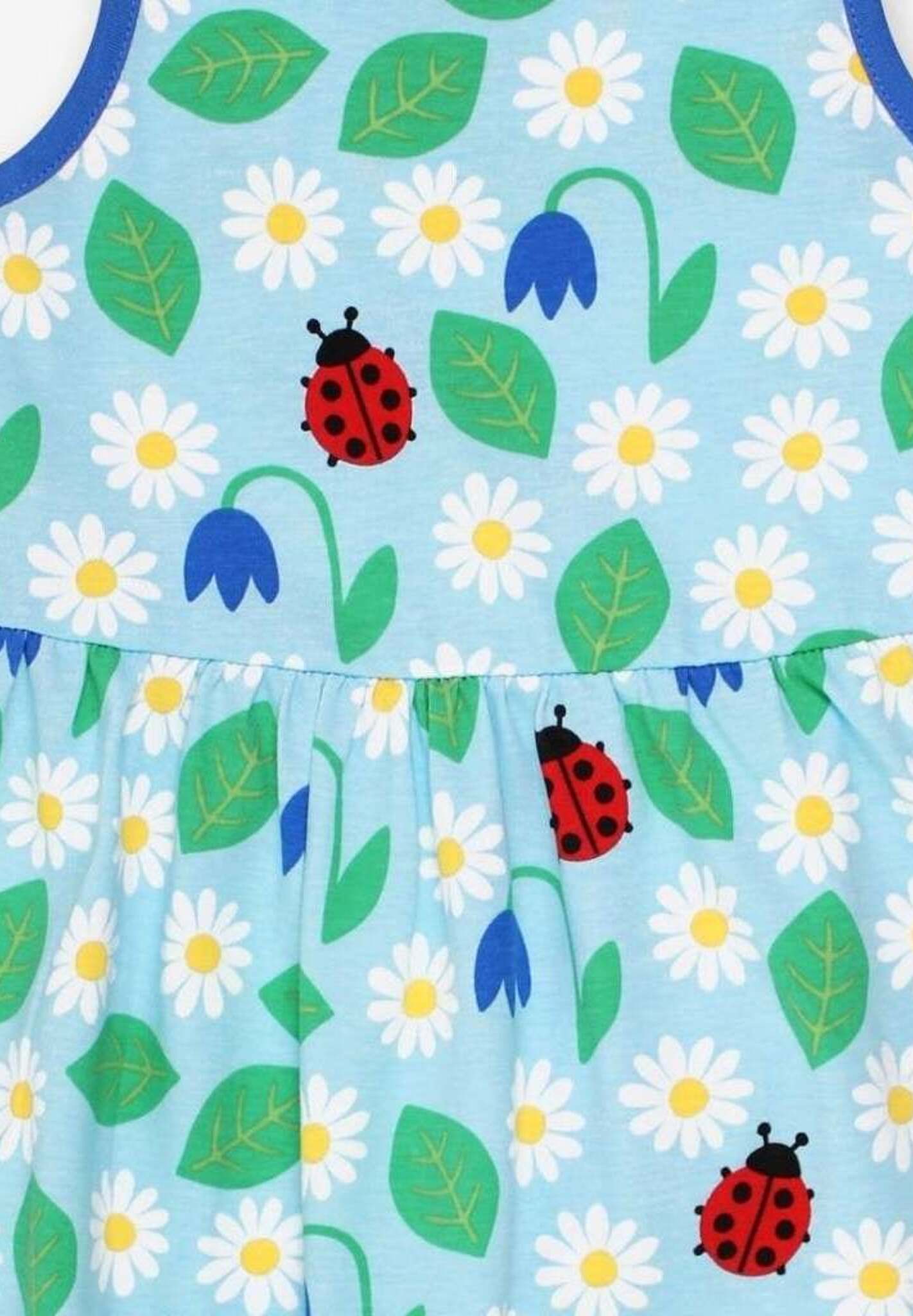 Kleid aus Bio Baumwolle mit Marienkäfer und Blumen Print - Toby Tiger GmbH