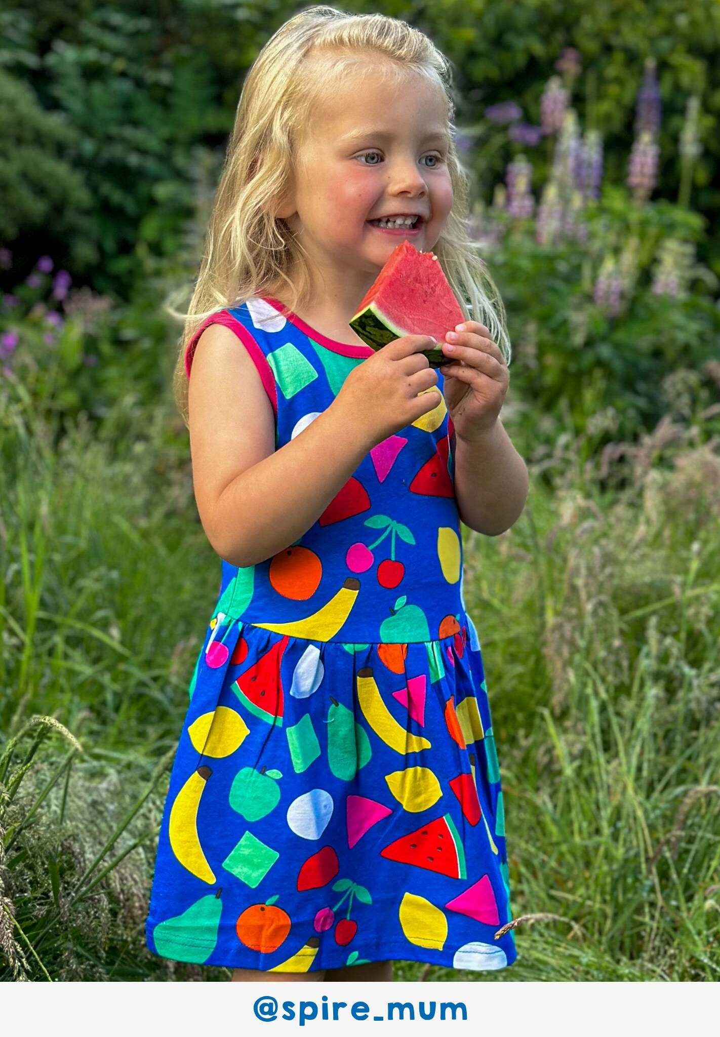 Sommerkleid aus Bio Bauwolle mit Früchte Aufdruck - Toby Tiger GmbH