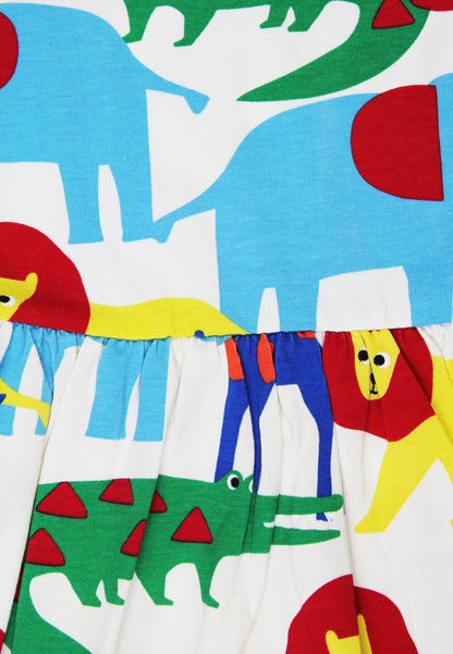 Bio-Baumwoll Kinder Sommerkleid mit Safari-Druck