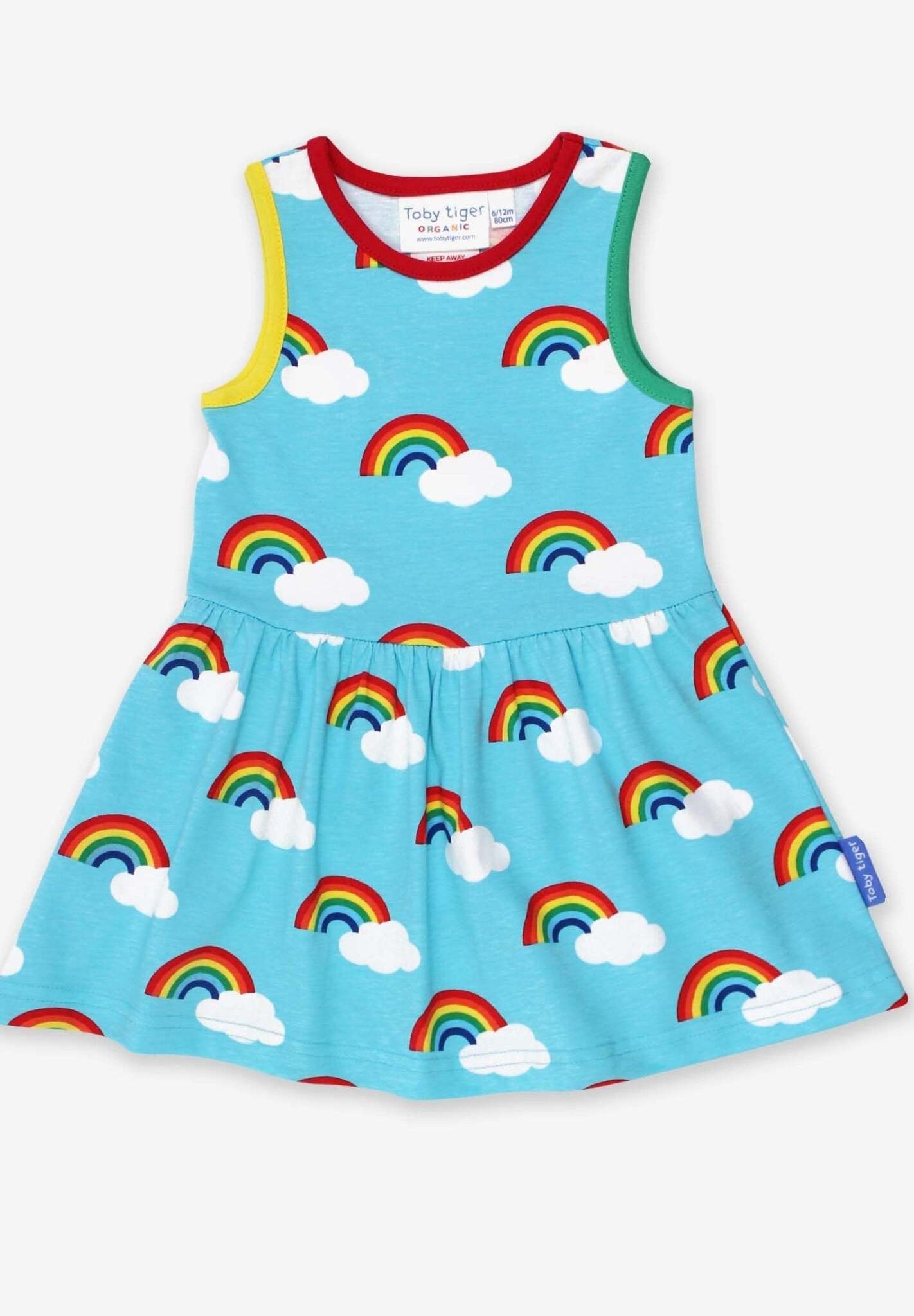 Kleid aus Bio Baumwolle mit Regenbogen Print - Toby Tiger GmbH