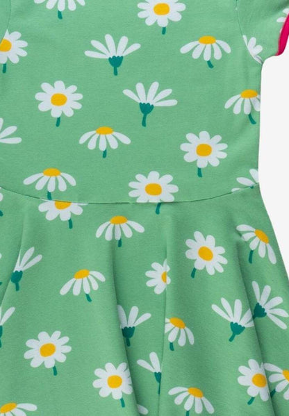 Kleid, kurze Ärmel, Bio Baumwolle mit Gänseblümchen - Print - Toby Tiger GmbH