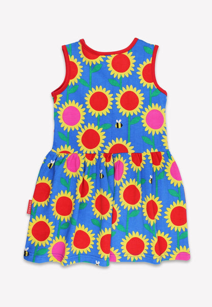 Bio - Baumwoll Kinder Sommerkleid mit Sonnenblumen - Meer - Druck - Toby Tiger GmbH