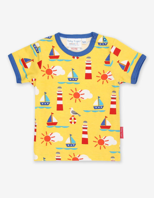 T-Shirt aus Bio Baumwolle mit maritimem Print - Toby Tiger GmbH Retail