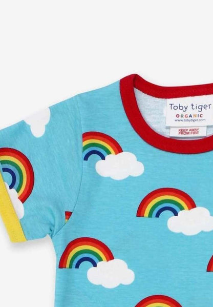 T-Shirt aus Bio Baumwolle mit Regenbogen Print - Toby Tiger GmbH