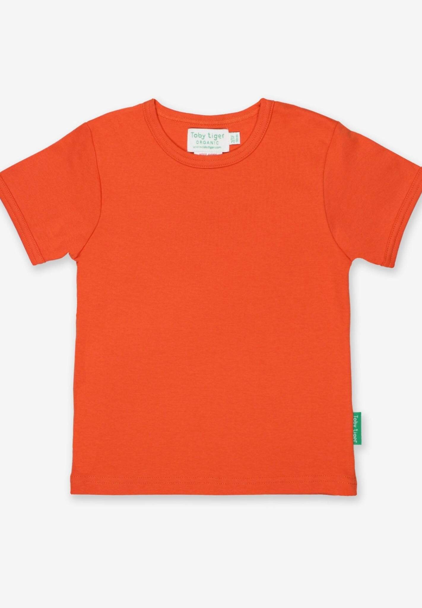 T-Shirt aus Bio Baumwolle in Orange, uni - Toby Tiger GmbH