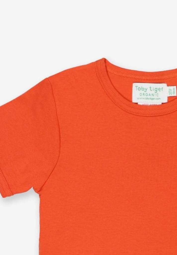 T-Shirt aus Bio Baumwolle in Orange, uni - Toby Tiger GmbH