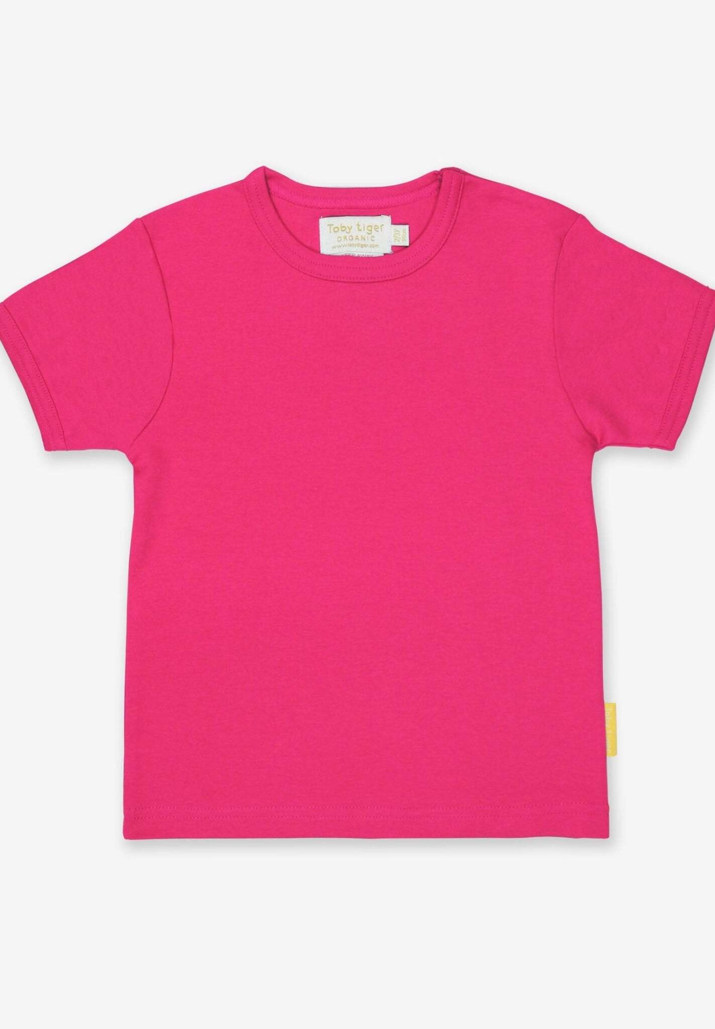 T-Shirt aus Bio Baumwolle in Pink, uni - Toby Tiger GmbH