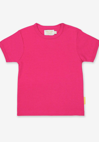 T-Shirt aus Bio Baumwolle in Pink, uni - Toby Tiger GmbH