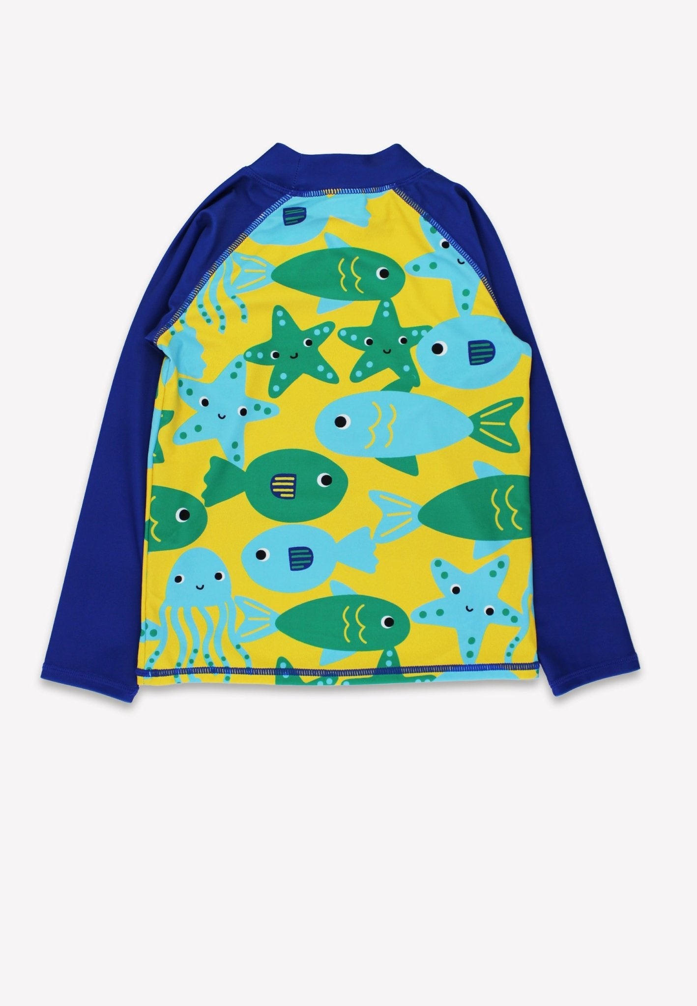 Kinder Badeshirt langarm mit Fisch - Druck, UV - Schutz UPF 50+ - Toby Tiger GmbH