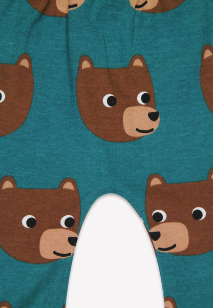 Bio - Baumwoll Kinder Schlupfhose mit Bären - Druck - Toby Tiger GmbH