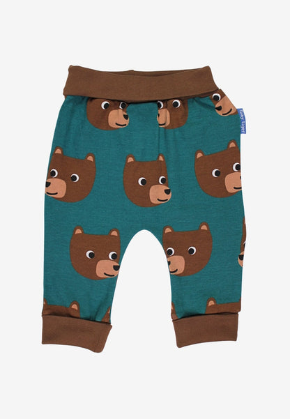 Bio - Baumwoll Kinder Schlupfhose mit Bären - Druck - Toby Tiger GmbH