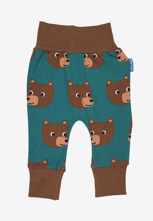 Bio - Baumwoll Kinder Schlupfhose mit Bären - Druck - Toby Tiger GmbH