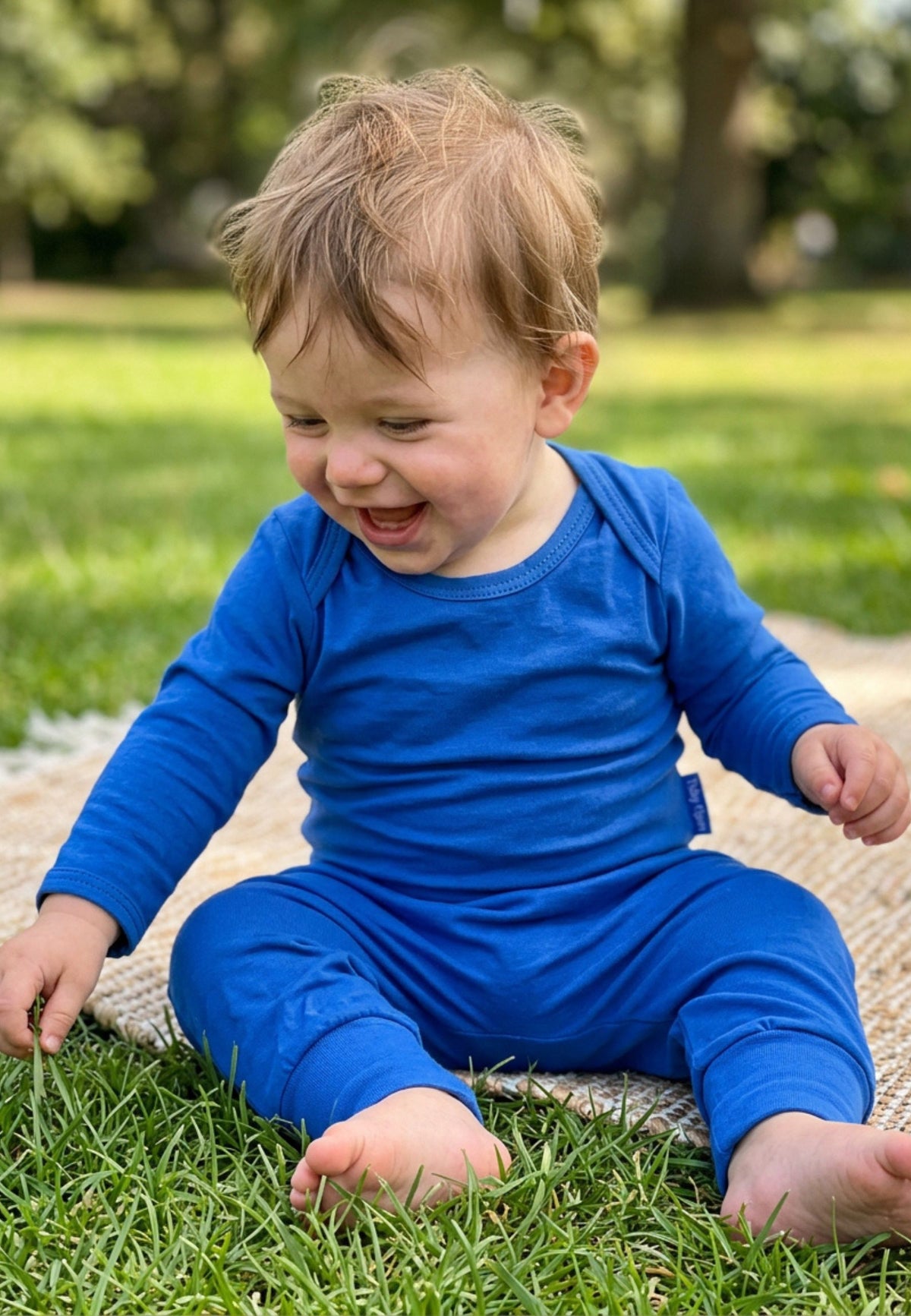 Bio-Baumwoll Kinder Schlupfhose in Blau