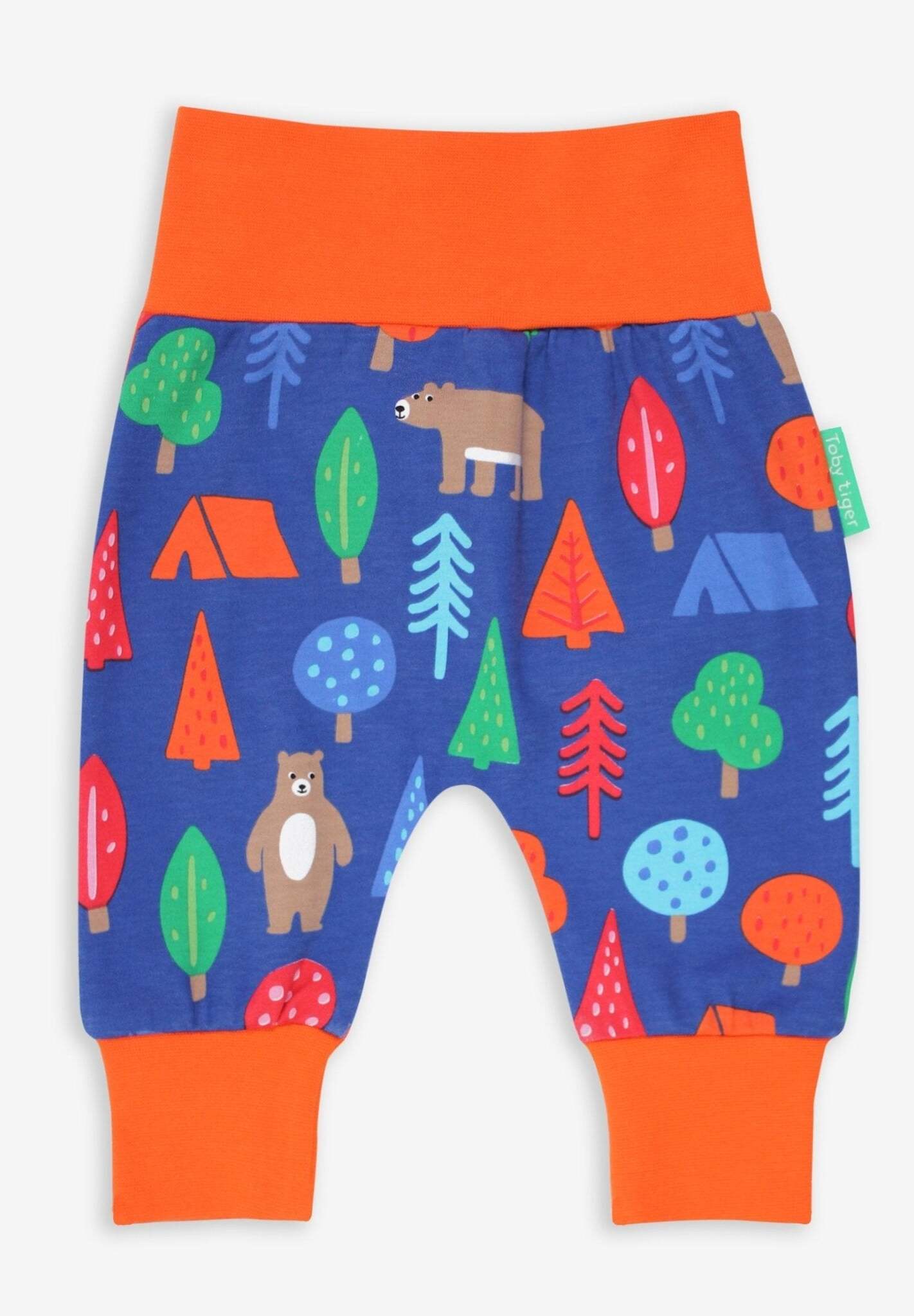 Baby Hose aus Bio Baumwolle mit Camping Bären Print - Toby Tiger GmbH