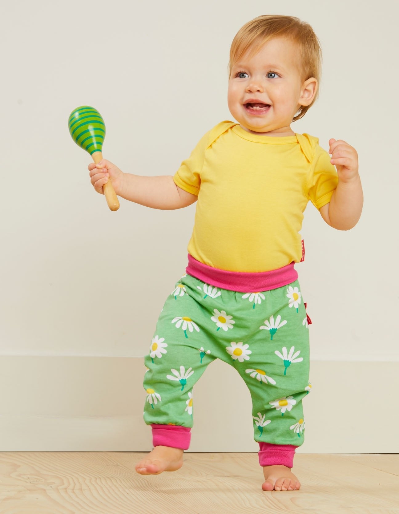 Babyhose, Gänseblümchen - Applikation, Bio Baumwolle - Toby Tiger GmbH Retail