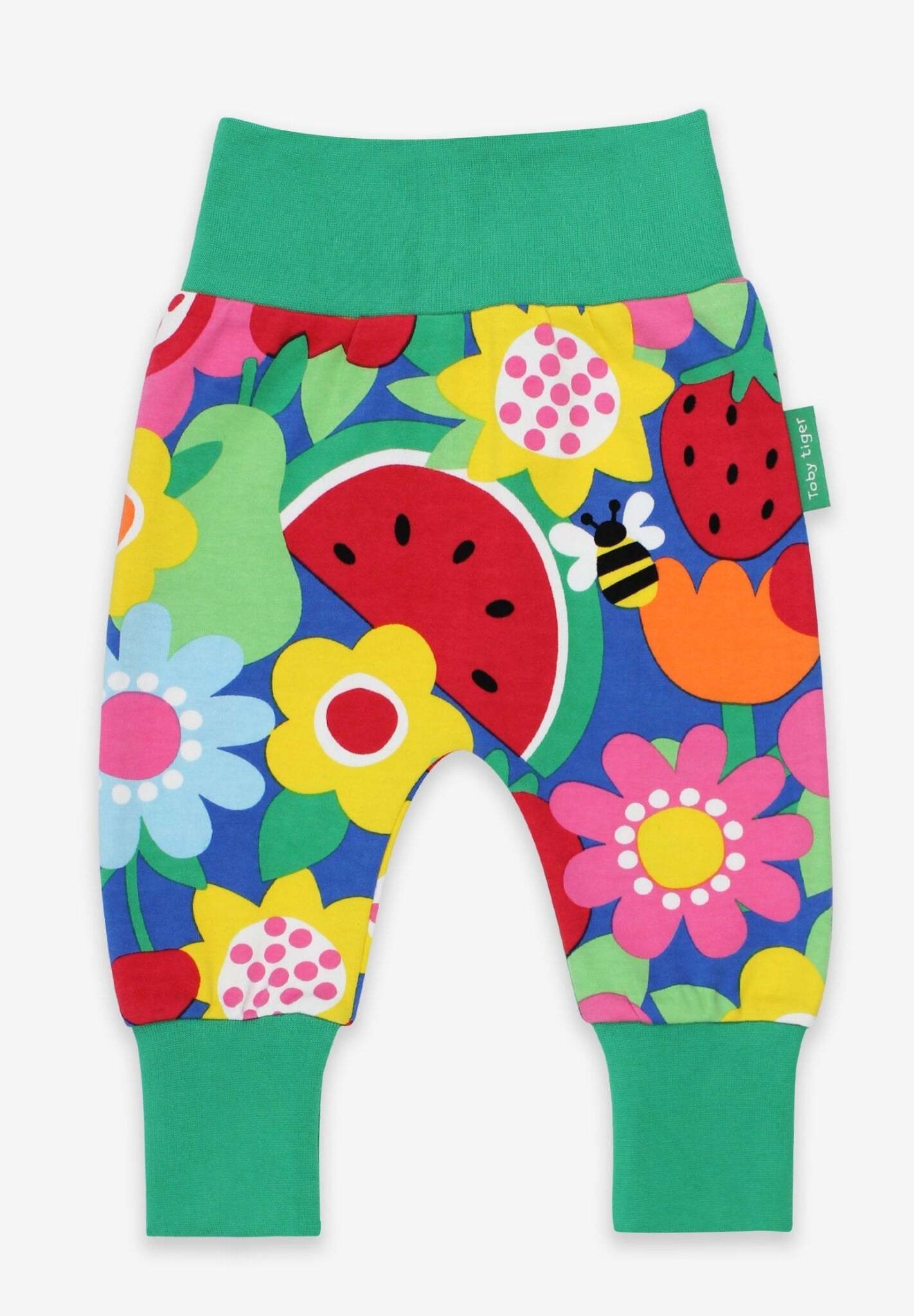 Babyhose, Bio Baumwolle mit Obstblumenprint - Toby Tiger GmbH