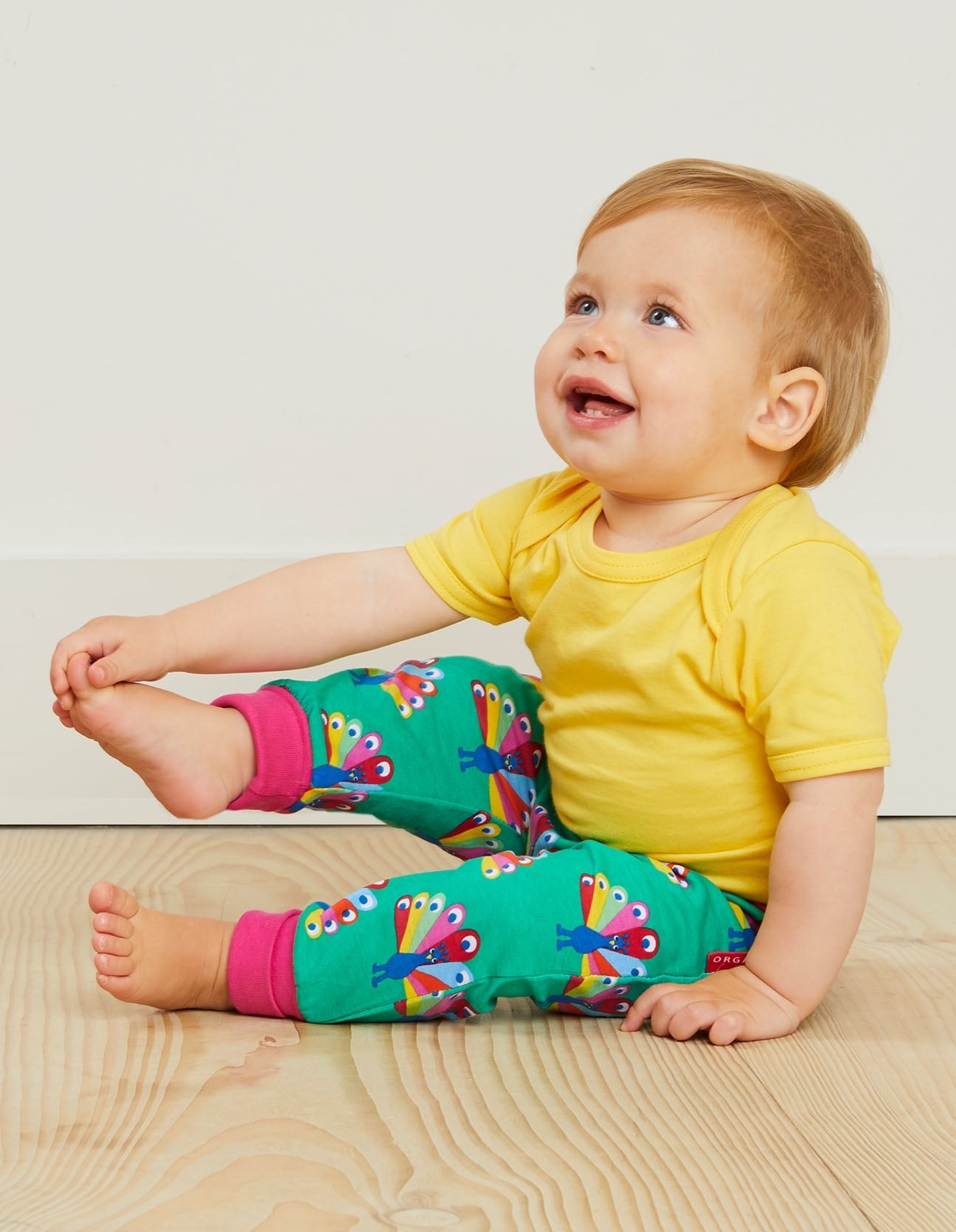 Babyhose, Pfauen - Applikation, Bio Baumwolle - Toby Tiger GmbH Retail