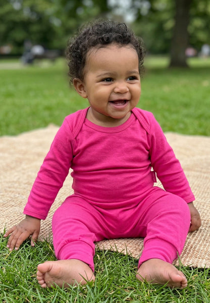 Organic Cotton Kids' Pull-On Pants in Pink