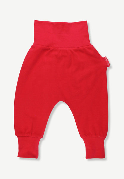 Organic Cotton Kids' Pull-On Pants in Red