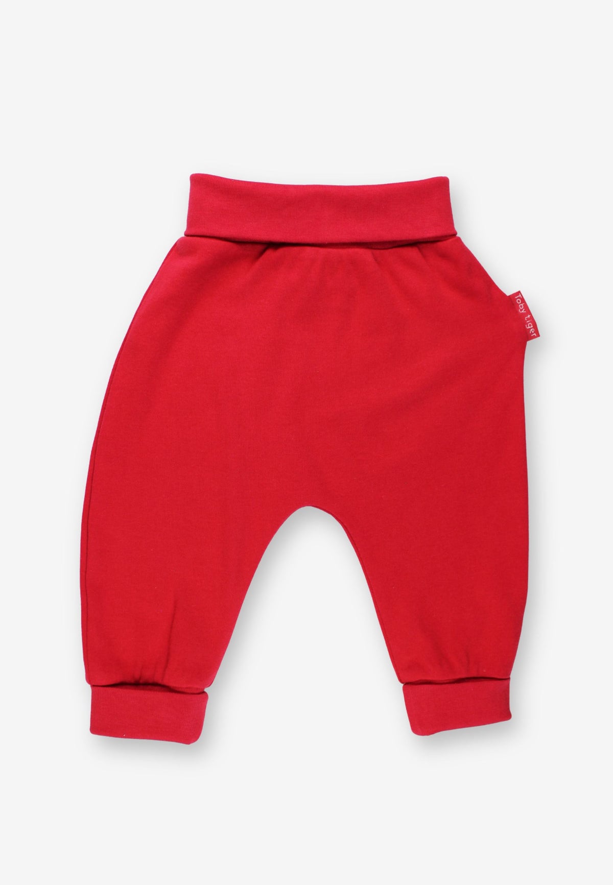 Organic Cotton Kids' Pull-On Pants in Red