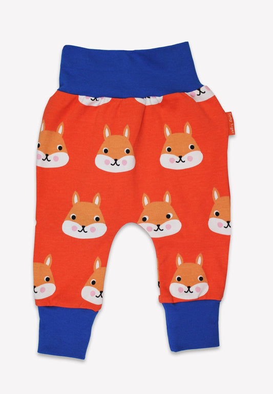 Bio-Baumwoll Kinder Schlupfhose mit Eichhörnchen-Druck
