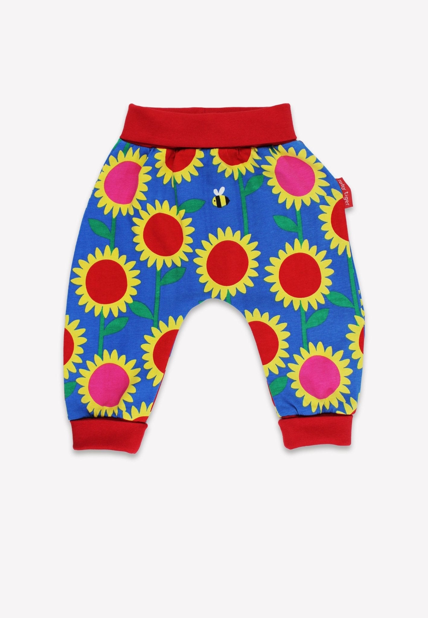 Bio - Baumwoll Kinder Schlupfhose mit Sonnenblumen - Meer Druck - Toby Tiger GmbH